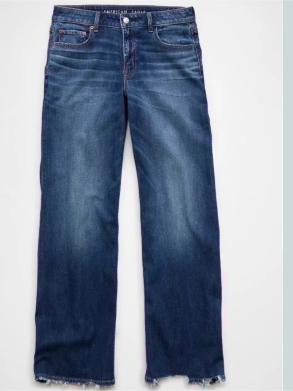 AE Dreamy Drape Stretch Low-Rise Wide Leg Jeans